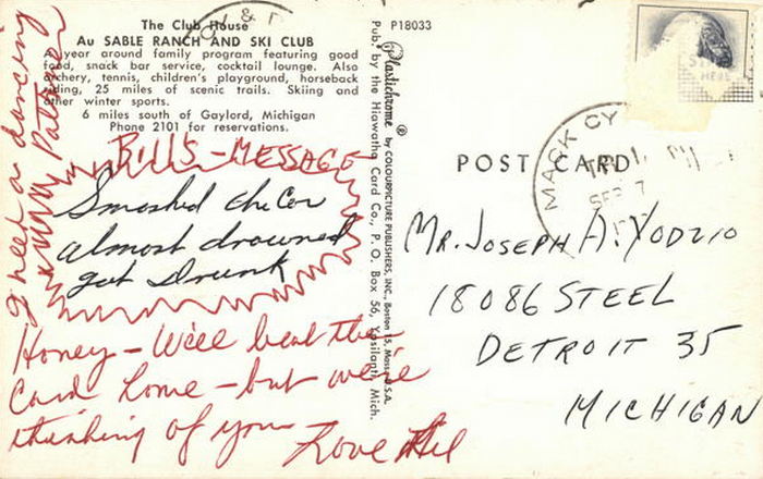 Au Sable Ranch and Ski Resort (Au Sable Ski Ranch) - Vintage Postcard (newer photo)